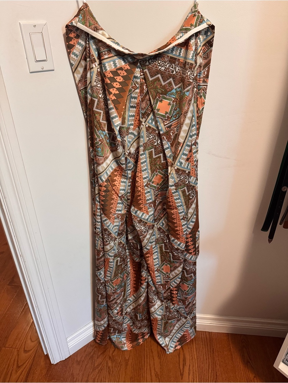 Aakaa Brown Multi-Pattern Jumpsuit
